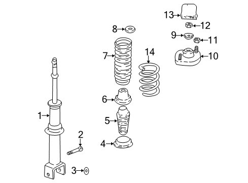 2002 Dodge Stratus Spring Seat, Rear Diagram for 4616201AC