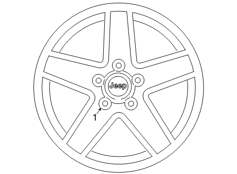2012 Jeep Patriot Wheel Covers & Trim Diagram