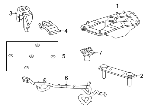 2019 Ram 2500 Rear Bracket Diagram for 68195992AC