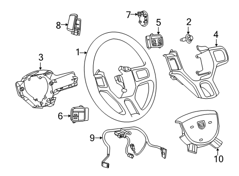 2016 Ram 1500 Cruise Switch Diagram for 68111384AB
