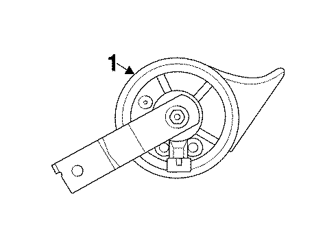 2001 Dodge Viper Horn Diagram for 4865499AB