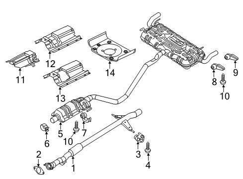 2016 Chrysler 200 Front Pipe Hanger Diagram for 68210059AB