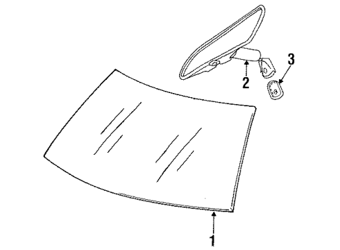 1997 Chrysler Concorde Glass - Windshield Diagram