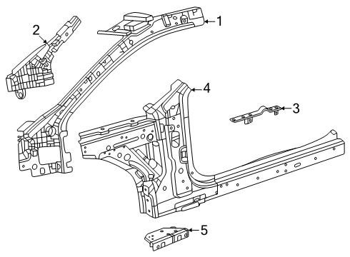 2024 Dodge Charger Daytona Hinge Pillar Diagram
