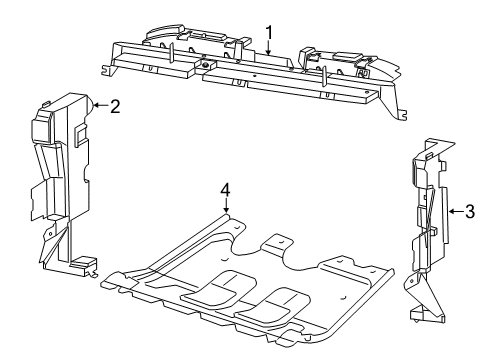 2018 Jeep Cherokee Side Shield, Front Passenger Side Diagram for 68161376AB