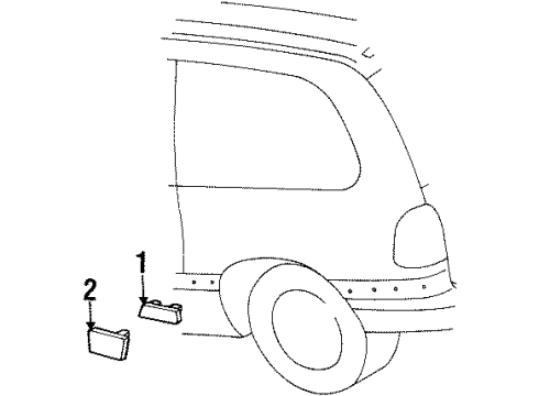 1997 Dodge Caravan Side Molding, Bright White Diagram for MV30SW7
