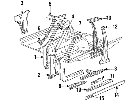 1985 Dodge Omni Center Pillar Diagram