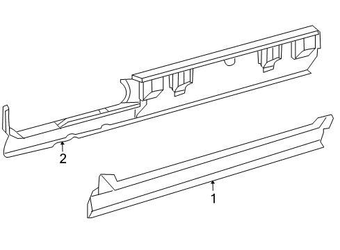 2005 Dodge Sprinter 3500 Sill Reinforcement, Passenger Side Diagram for 5121776AA