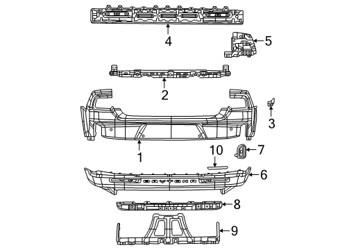 2024 Dodge Charger Daytona Bumper & Components - Rear Diagram