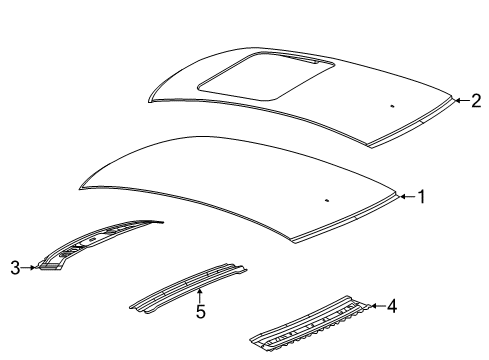 2013 Dodge Dart Header Panel, Front Diagram for 68081178AB