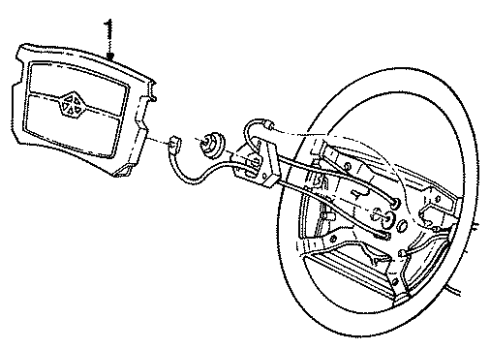 1989 Chrysler Fifth Avenue Air Bag Components Diagram