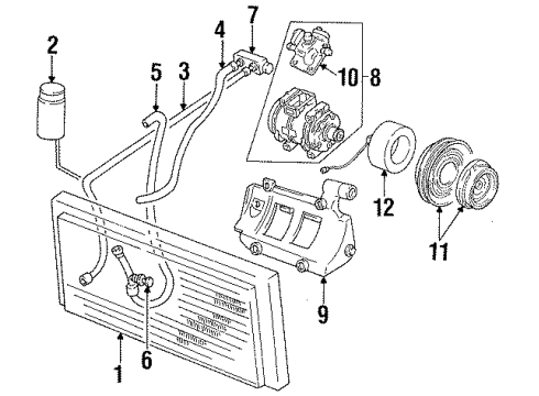 1997 Chrysler LHS Compressor Assembly Diagram for 4758900