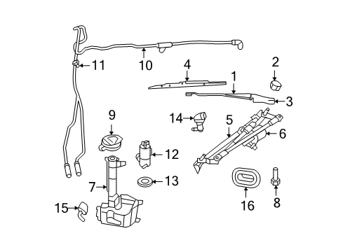 2010 Chrysler Sebring Washer Reservoir Diagram for 68020535AA
