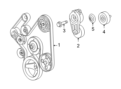 2010 Jeep Commander Belts & Pulleys Diagram