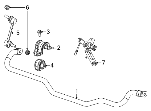2024 Dodge Charger Daytona Stabilizer Bar & Components - Front Diagram