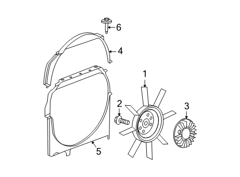 2007 Dodge Dakota Fan Clutch Diagram for 55056585AA