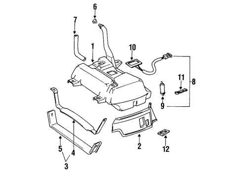 1991 Dodge Monaco Fuel Pump Diagram for 5019600AA