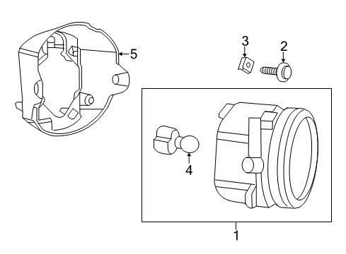 2013 Dodge Durango Fog Lamp Assembly, Front Diagram for 5182024AA