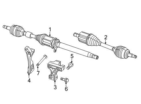 2018 Jeep Cherokee Bracket, Front Center Diagram for 52123537AA