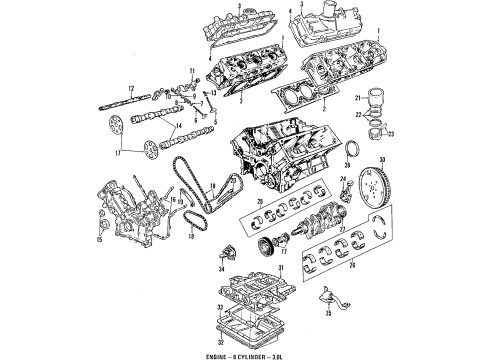 1990 Dodge Monaco Timing Cover Seal Diagram for J4194980