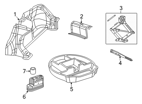 2016 Chrysler 200 Wheelhouse Cover Diagram for 1WW41VXLAC