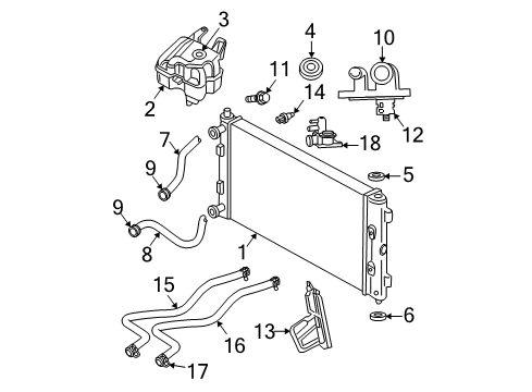 2002 Chrysler Sebring Water Outlet Diagram for 4792630AA