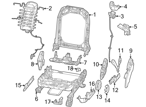 2024 Jeep Wrangler Lumbar Adjuster Diagram for 6BN91TX7AA