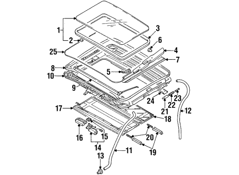 1995 Dodge Avenger Weatherstrip Diagram for MR199811