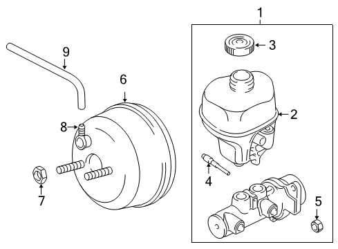 2004 Dodge Ram 1500 Master Cylinder Diagram for 5102032AA