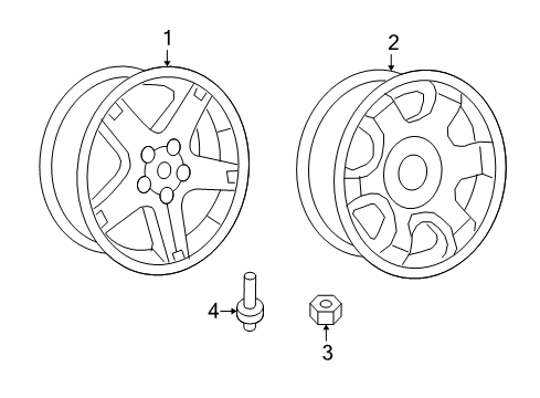 2009 Chrysler Aspen Wheel, Alloy Diagram for 52013870AE