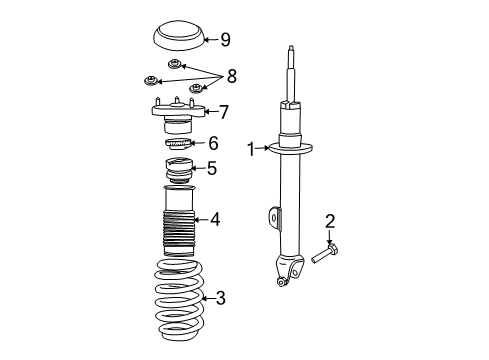 2006 Dodge Charger Strut Diagram for 4895518AC