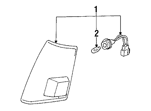 1990 Dodge Colt Side Marker Lamp Diagram for MB262232