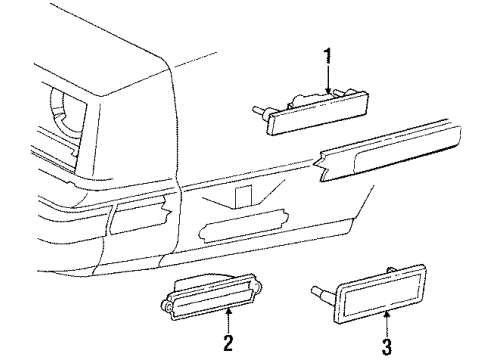 1990 Chrysler New Yorker Cornering Lamp Diagram for 4399877