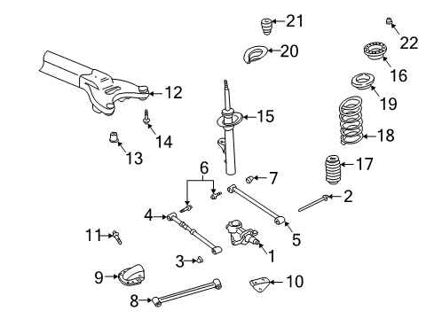 1998 Dodge Intrepid Spring Isolator, Rear Lower Diagram for 4895002AA