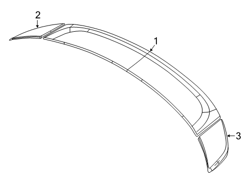 2019 Dodge Charger Spoiler End, Rear Passenger Side Diagram for 5NN78TZZAB