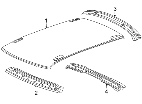 2005 Chrysler 300 Header Panel, Front Diagram for 4780979AE