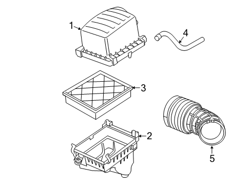 2014 Jeep Grand Cherokee Air Hose Diagram for 5038136AC