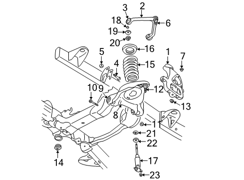 2003 Dodge Ram 2500 Lower Control Arm Bushing, Front Diagram for 52113029AA