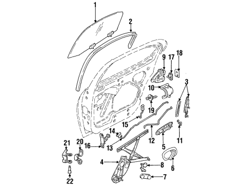 1999 Dodge Stratus Lock, Rear Diagram for 4814174AB