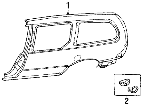 2000 Chrysler Grand Voyager Fuel Door Diagram for 4797712