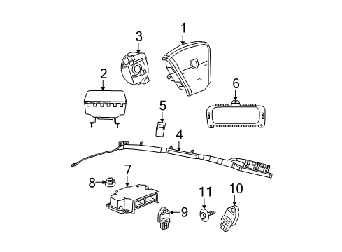 2012 Dodge Caliber Clockspring Diagram for 5156106AG