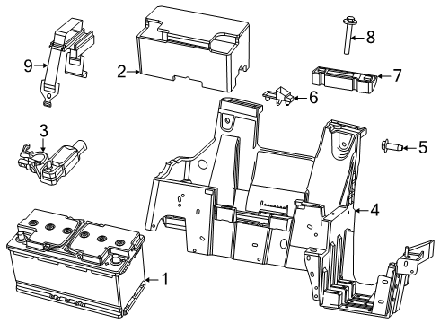 2025 Jeep Wagoneer L Battery & Cables Diagram 2 - Thumbnail