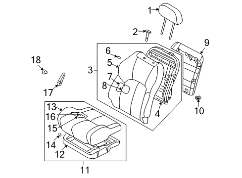 2003 Dodge Stratus Pad, Front Driver Side Diagram for MR433127