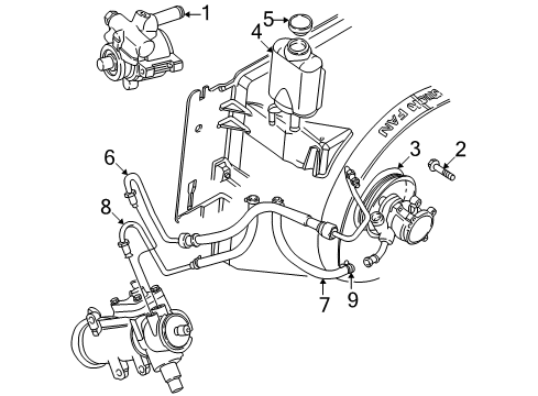1998 Jeep Wrangler Power Steering Return Hose Diagram for 52087926AB