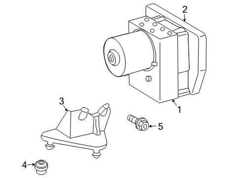 2004 Chrysler Crossfire ABS Control Unit Diagram for 5139023AA