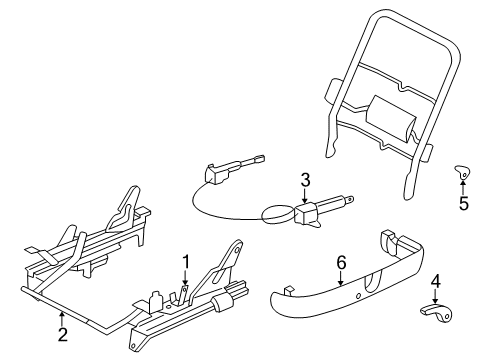 1999 Chrysler Concorde Seat Adjuster, Driver Side Diagram for 4882227