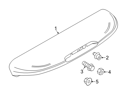 2015 Jeep Renegade Side Spoiler Retainer Diagram for 68255569AA