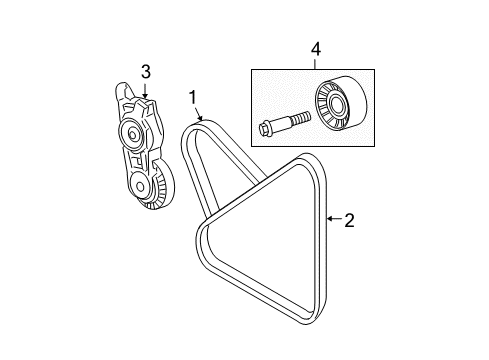 2004 Dodge Neon Serpentine Belt Diagram for 4668241AE