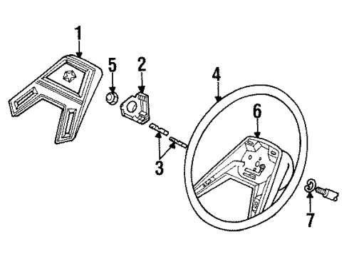 1988 Dodge Lancer Pad Assembly, Black/Red Diagram for P204FS8