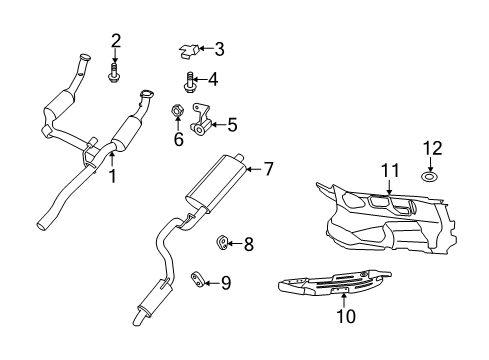 2007 Dodge Nitro Muffler & Pipe Diagram for 52125106AL